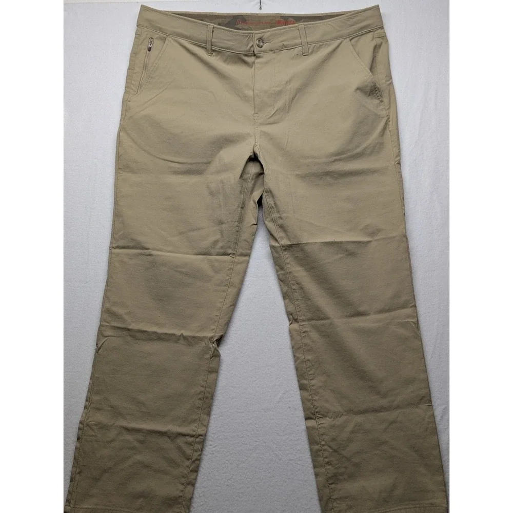 Weatherproof Vintage Men's Straight Fit Khaki Chino Pants 42x30 Stretch Tan